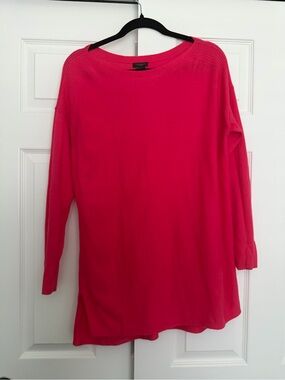 Ann Taylor Factory Hot Pink Long Sleeve Sweater Tunic